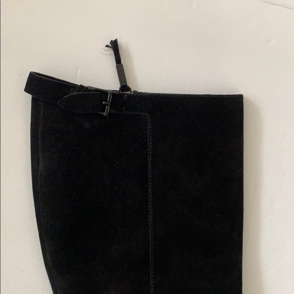 Burberry Black suede boots heels 37 7 Italy Zipper C Photos for best description - Picture 10 of 14